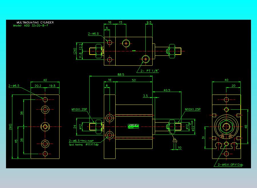 气立可CHELIC气缸油缸2D-NDD32x20-B-F