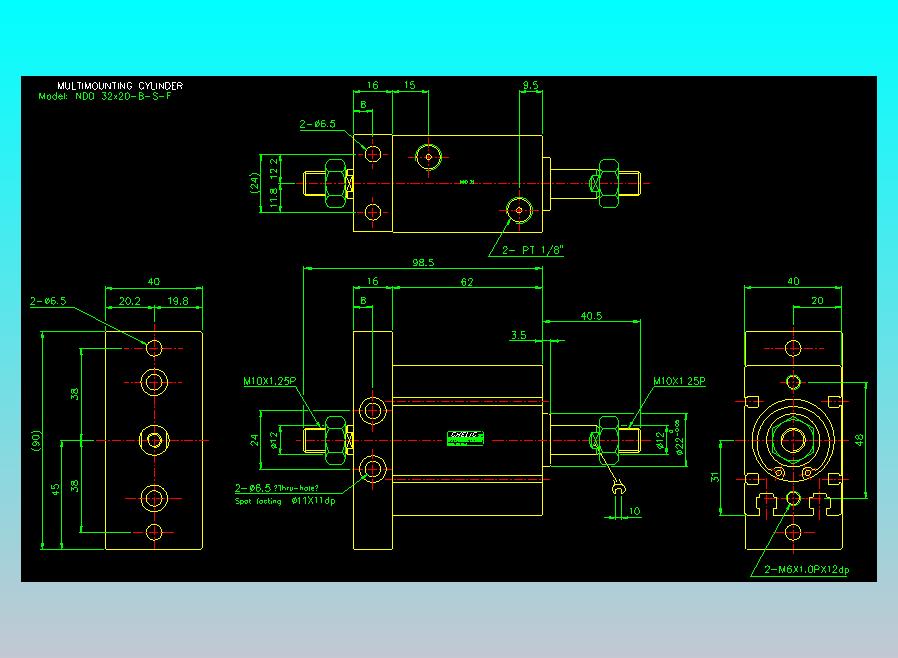 气立可CHELIC气缸油缸2D-NDD32x20-B-S-F