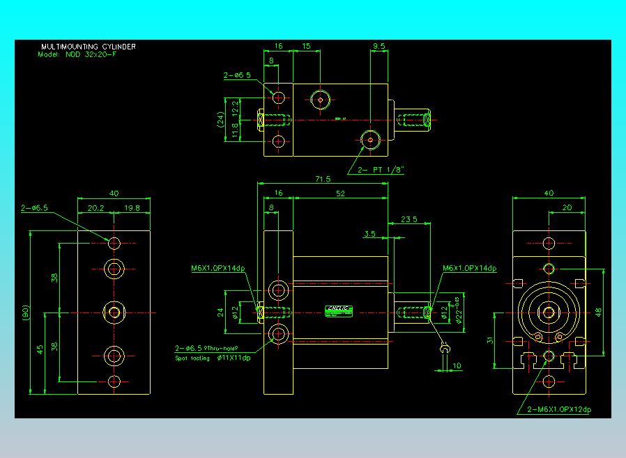 气立可CHELIC气缸油缸2D-NDD32x20-F
