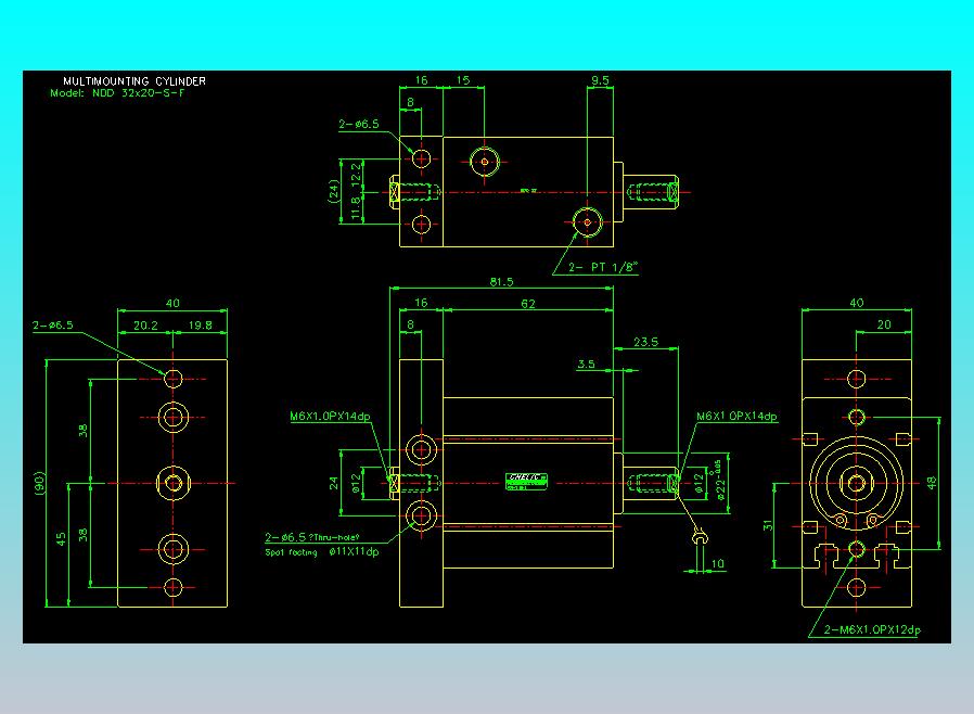 气立可CHELIC气缸油缸2D-NDD32x20-S-F