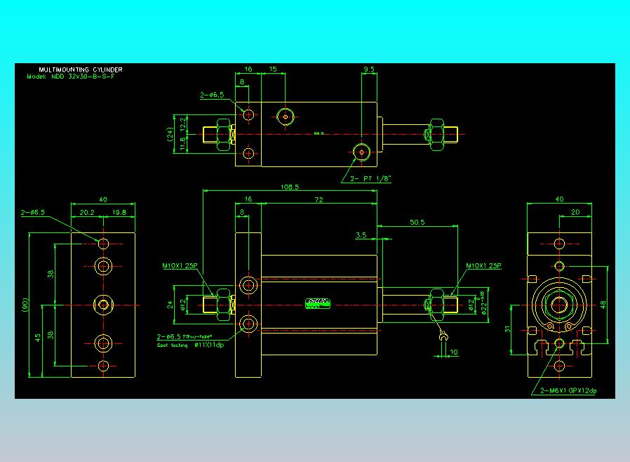 气立可CHELIC气缸油缸2D-NDD32x30-B-S-F