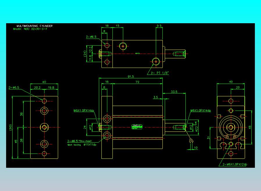 气立可CHELIC气缸油缸2D-NDD32x30-S-F
