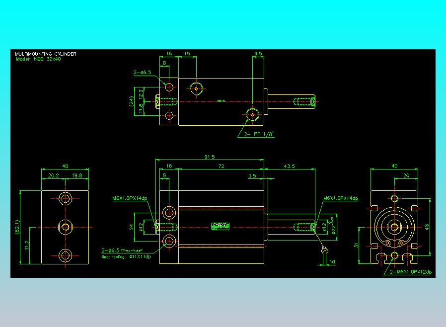 气立可CHELIC气缸油缸2D-NDD32x40
