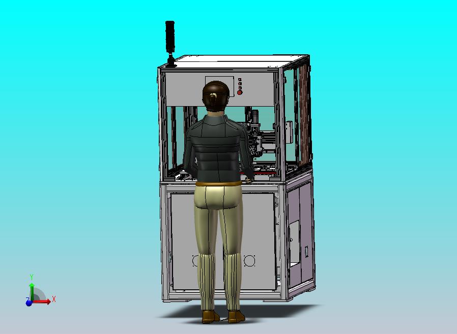 双工位工件打磨机，使用无杆缸交替更换工件。同步带驱动打磨头交换工件