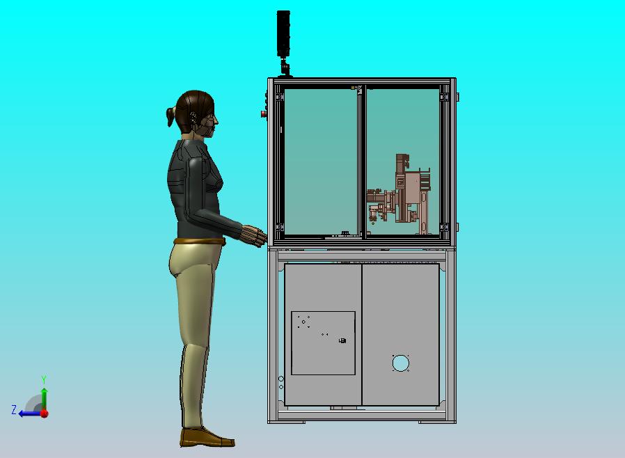 双工位工件打磨机，使用无杆缸交替更换工件。同步带驱动打磨头交换工件