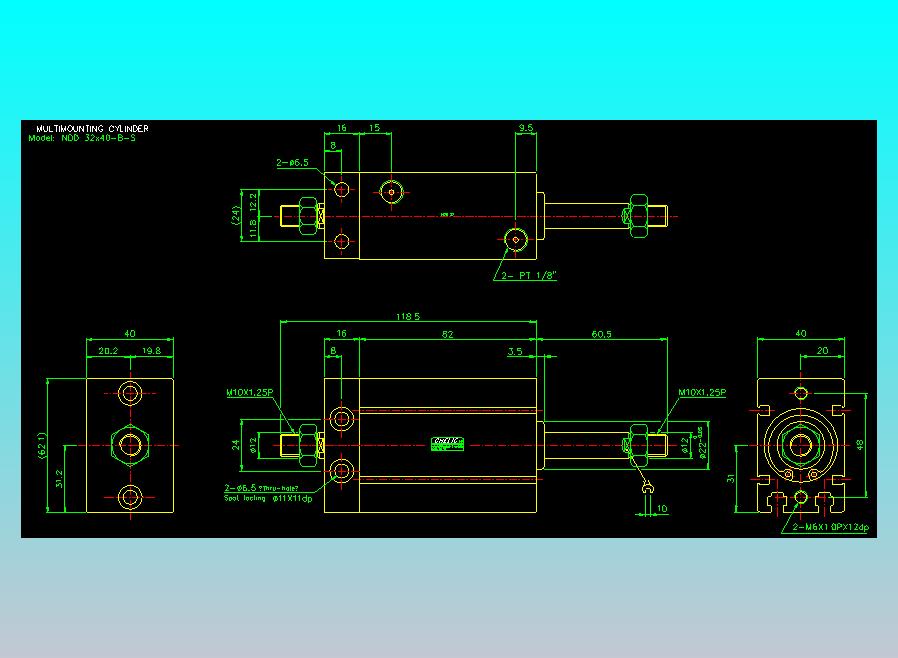 气立可CHELIC气缸油缸2D-NDD32x40-B-S