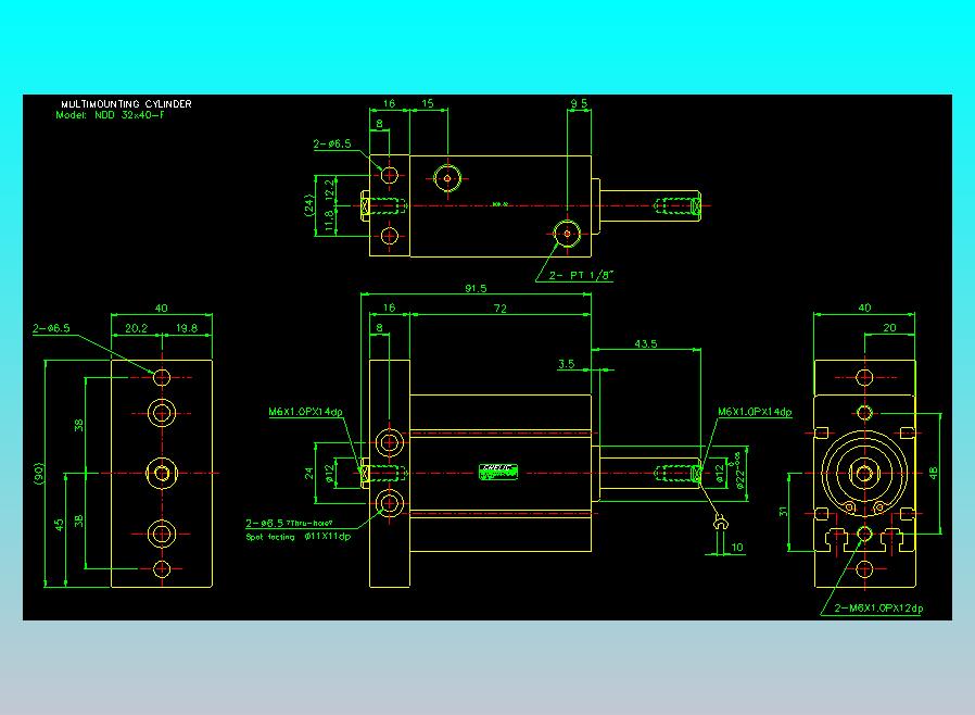 气立可CHELIC气缸油缸2D-NDD32x40-F