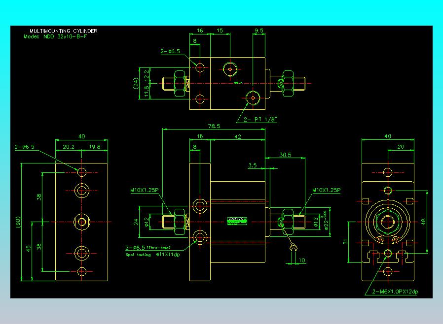 气立可CHELIC气缸油缸2D-NDD32x10-B-F