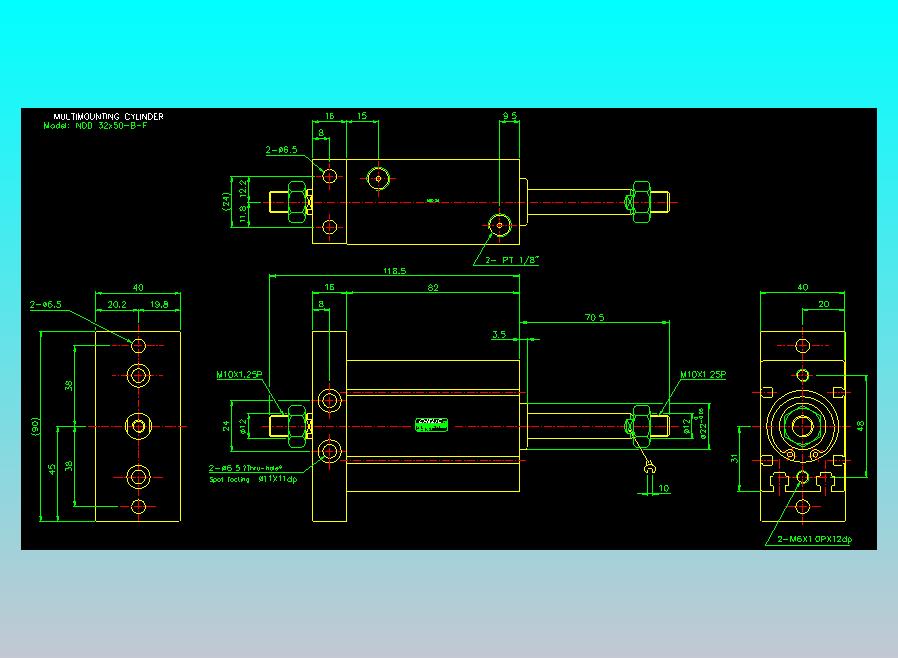 气立可CHELIC气缸油缸2D-NDD32x50-B-F