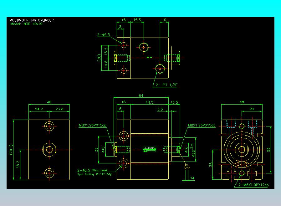 气立可CHELIC气缸油缸2D-NDD40x10