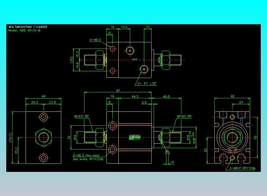 气立可CHELIC气缸油缸2D-NDD40x10-B