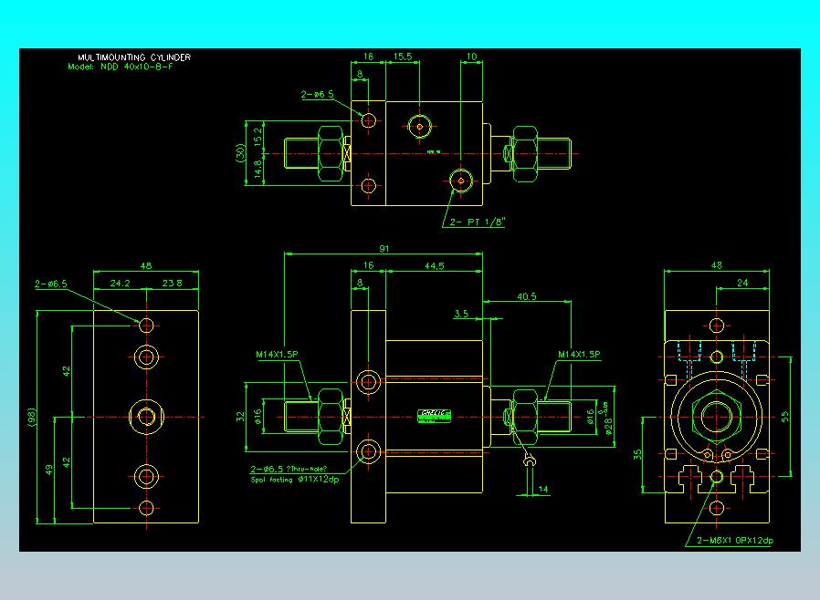 气立可CHELIC气缸油缸2D-NDD40x10-B-F
