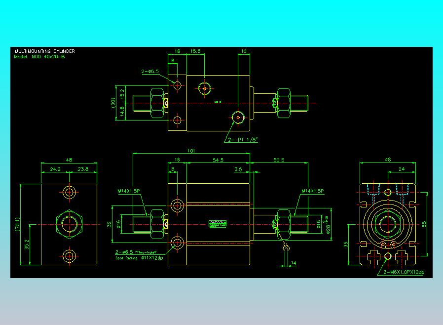 气立可CHELIC气缸油缸2D-NDD40x20-B