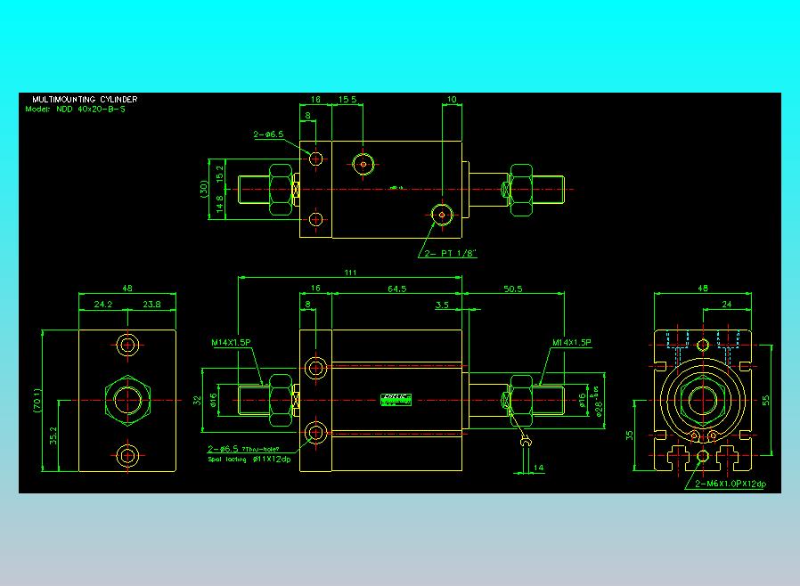气立可CHELIC气缸油缸2D-NDD40x20-B-S