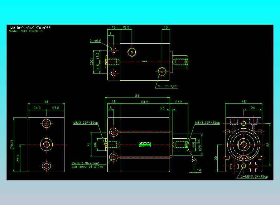 气立可CHELIC气缸油缸2D-NDD40x20-S