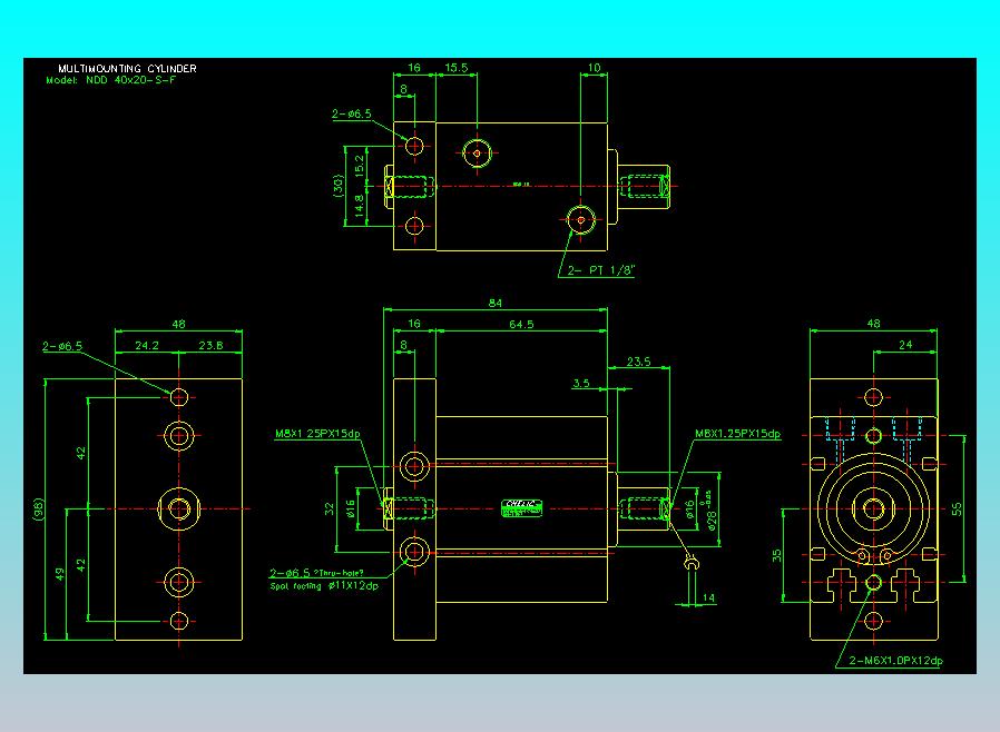 气立可CHELIC气缸油缸2D-NDD40x20-S-F