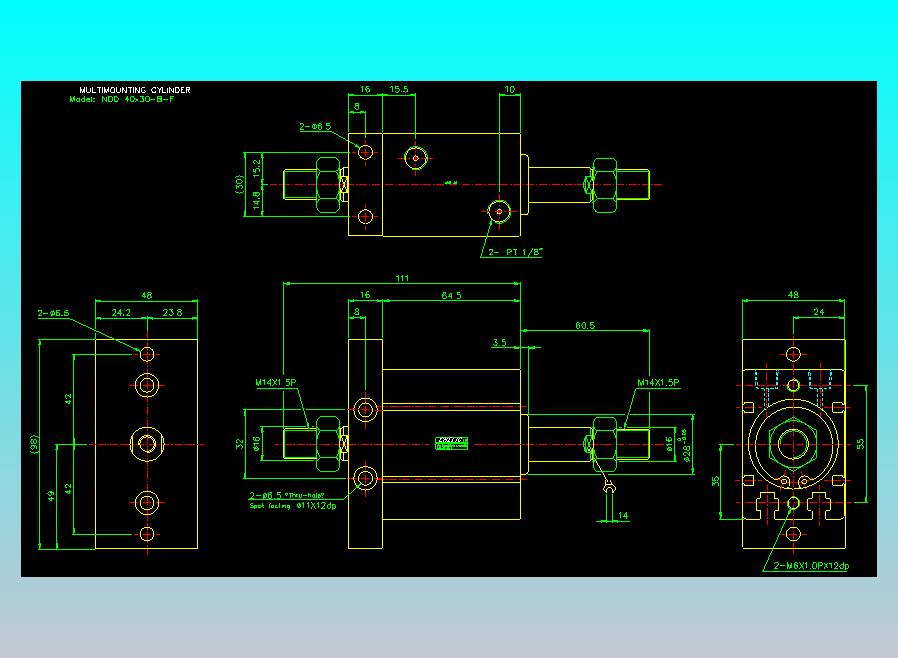 气立可CHELIC气缸油缸2D-NDD40x30-B-F