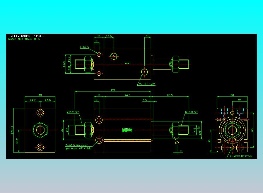 气立可CHELIC气缸油缸2D-NDD40x30-B-S