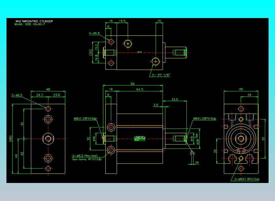 气立可CHELIC气缸油缸2D-NDD40x30-F