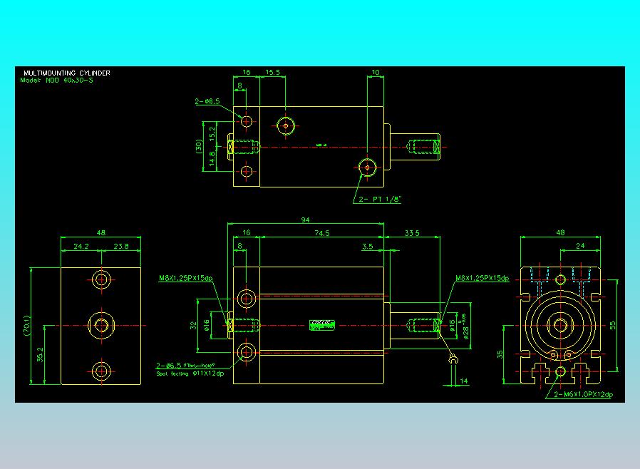 气立可CHELIC气缸油缸2D-NDD40x30-S