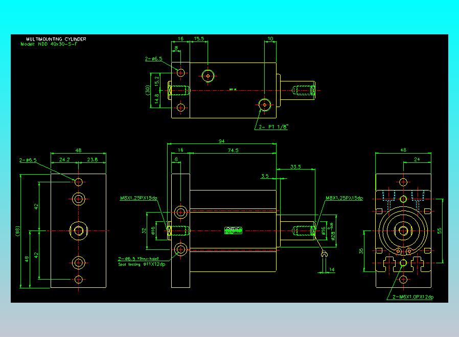 气立可CHELIC气缸油缸2D-NDD40x30-S-F