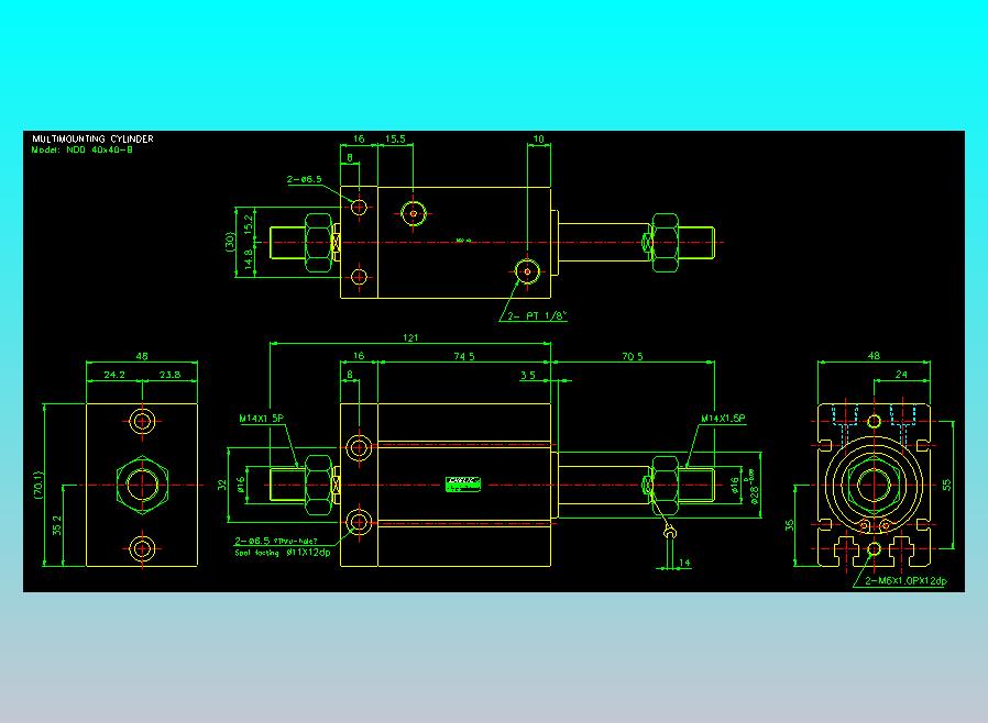 气立可CHELIC气缸油缸2D-NDD40x40-B