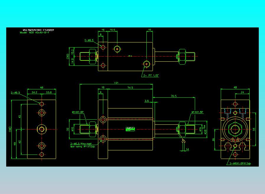气立可CHELIC气缸油缸2D-NDD40x40-B-F