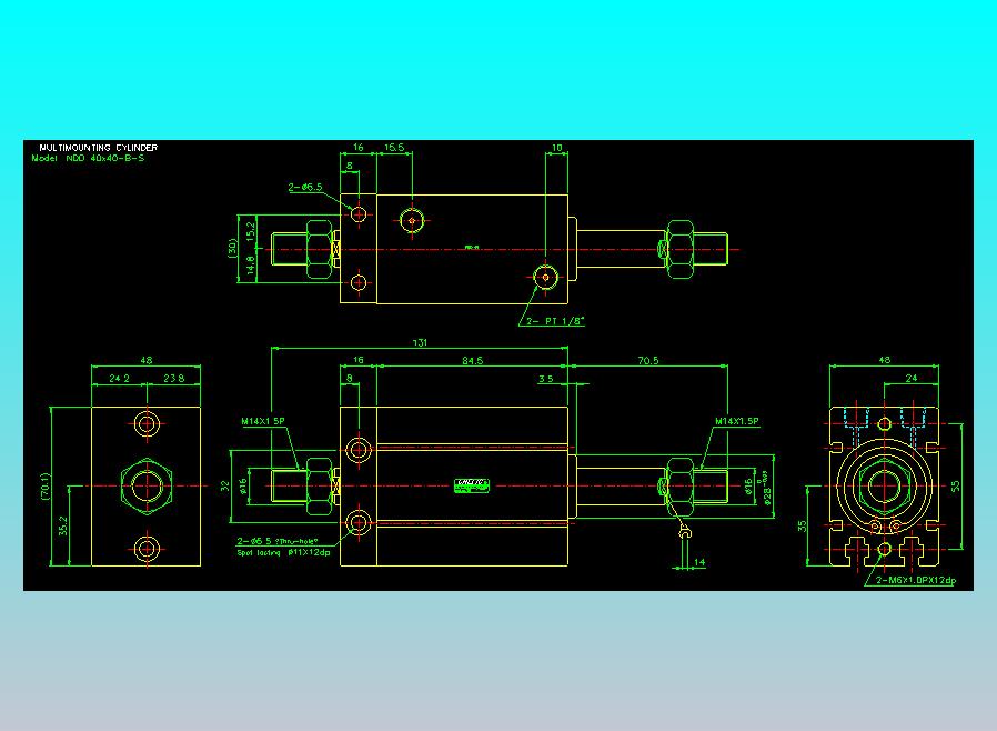 气立可CHELIC气缸油缸2D-NDD40x40-B-S