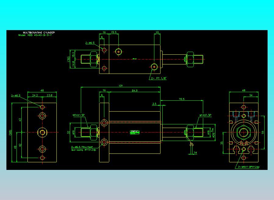 气立可CHELIC气缸油缸2D-NDD40x40-B-S-F