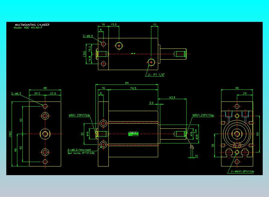 气立可CHELIC气缸油缸2D-NDD40x40-F