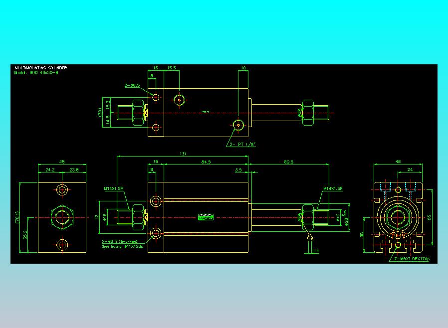 气立可CHELIC气缸油缸2D-NDD40x50-B