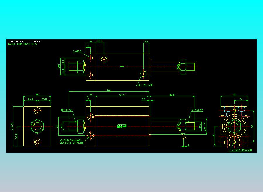 气立可CHELIC气缸油缸2D-NDD40x50-B-S