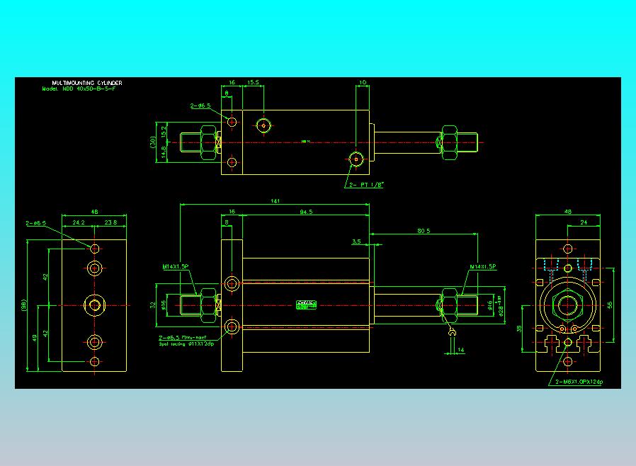 气立可CHELIC气缸油缸2D-NDD40x50-B-S-F