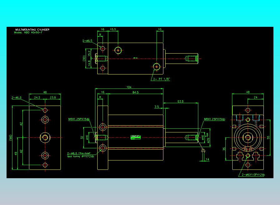 气立可CHELIC气缸油缸2D-NDD40x50-F