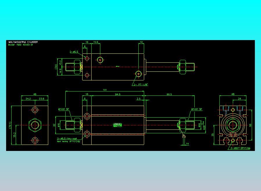气立可CHELIC气缸油缸2D-NDD40x60-B