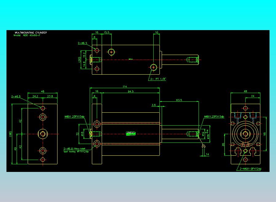 气立可CHELIC气缸油缸2D-NDD40x60-F