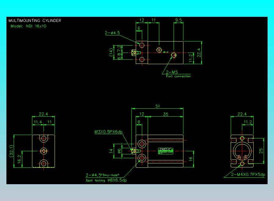 气立可CHELIC气缸油缸2D-NDI16x10
