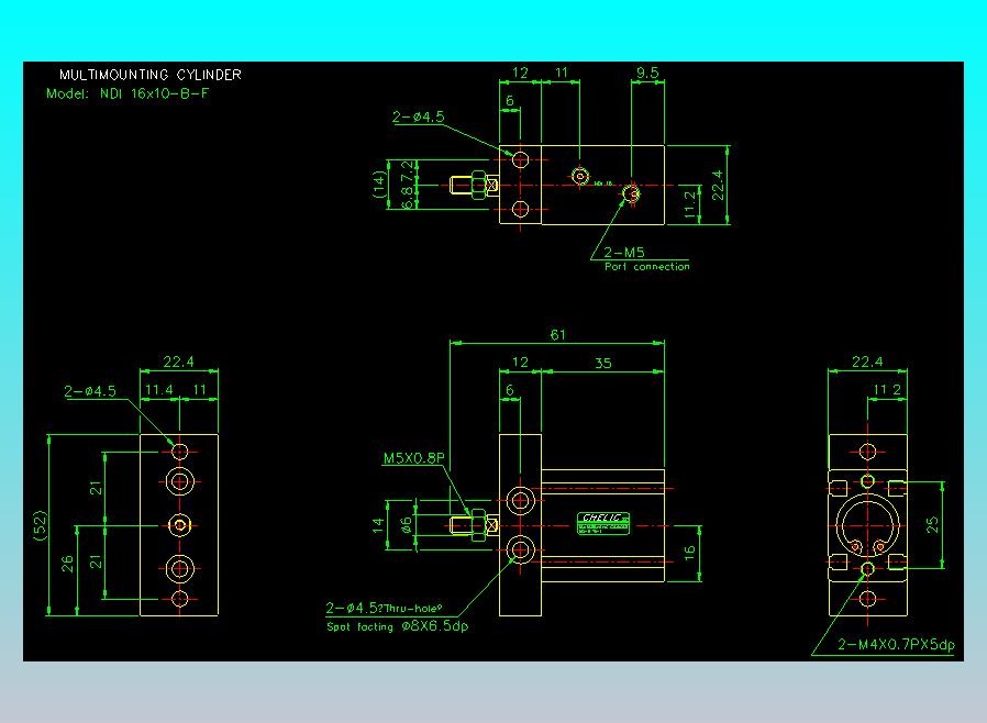 气立可CHELIC气缸油缸2D-NDI16x10-B-F