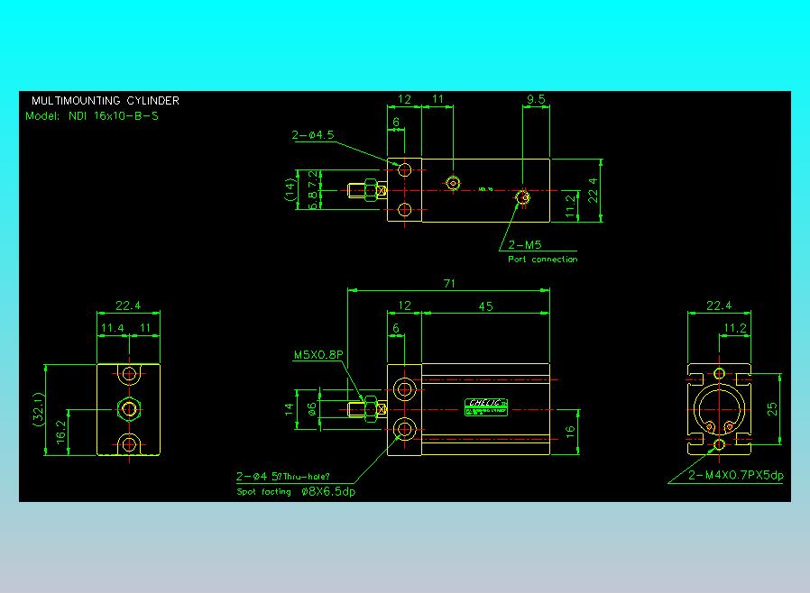 气立可CHELIC气缸油缸2D-NDI16x10-B-S