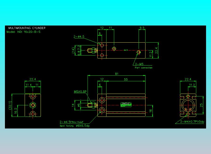 气立可CHELIC气缸油缸2D-NDI16x20-B-S