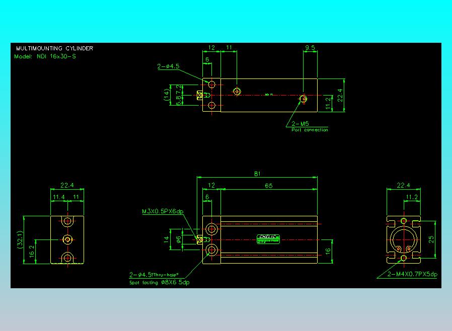 气立可CHELIC气缸油缸2D-NDI16x30-S