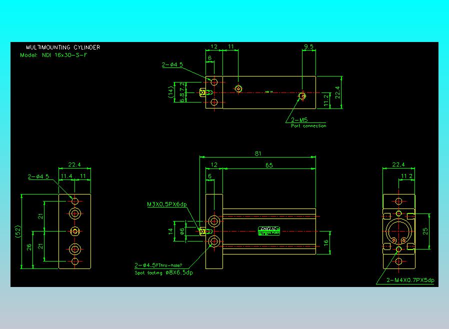 气立可CHELIC气缸油缸2D-NDI16x30-S-F