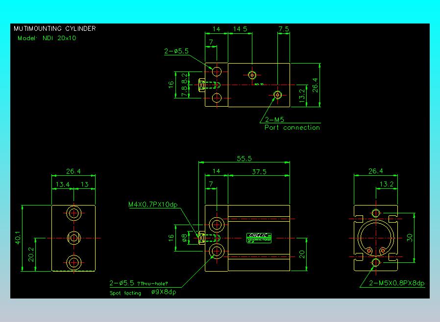 气立可CHELIC气缸油缸2D-NDI20x10