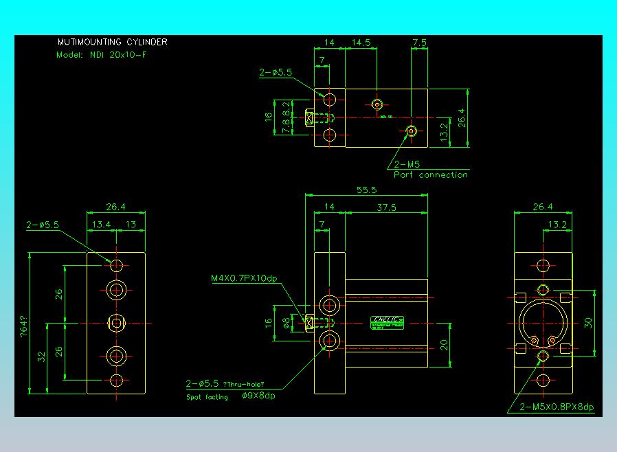 气立可CHELIC气缸油缸2D-NDI20x10-F