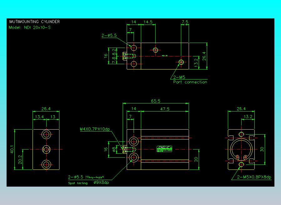 气立可CHELIC气缸油缸2D-NDI20x10-S