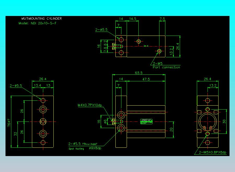 气立可CHELIC气缸油缸2D-NDI20x10-S-F