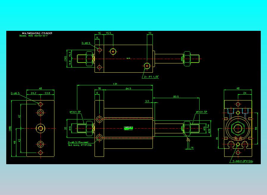 气立可CHELIC气缸油缸2D-NDD40x50-B-F
