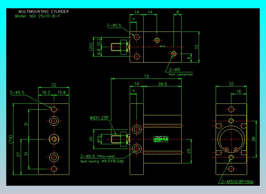 气立可CHELIC气缸油缸2D-NDI25x10-B-F