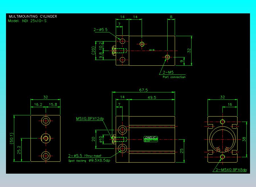 气立可CHELIC气缸油缸2D-NDI25x10-S