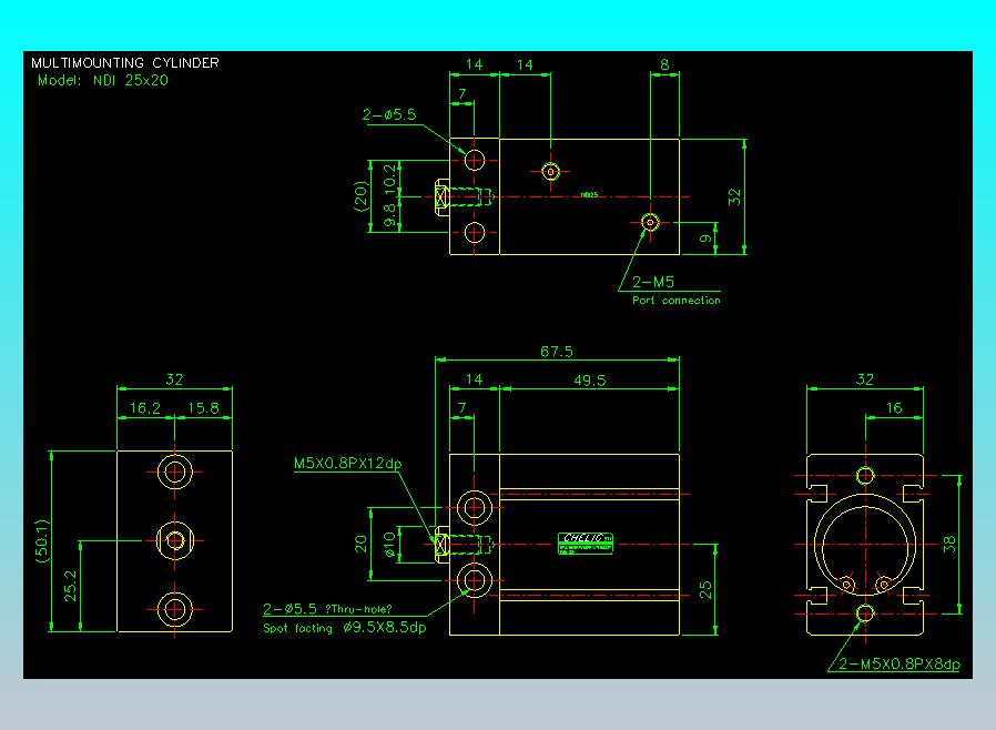 气立可CHELIC气缸油缸2D-NDI25x20
